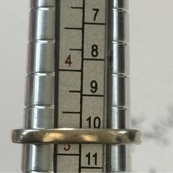 Sterling silver and 12 Kt rose gold grape leaves vintage ring - Picture 5 of 8